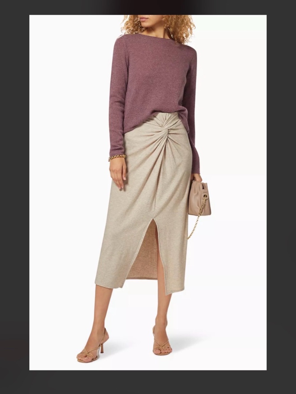 Vince 100% cashmere trimless sweater heathered purple sz small